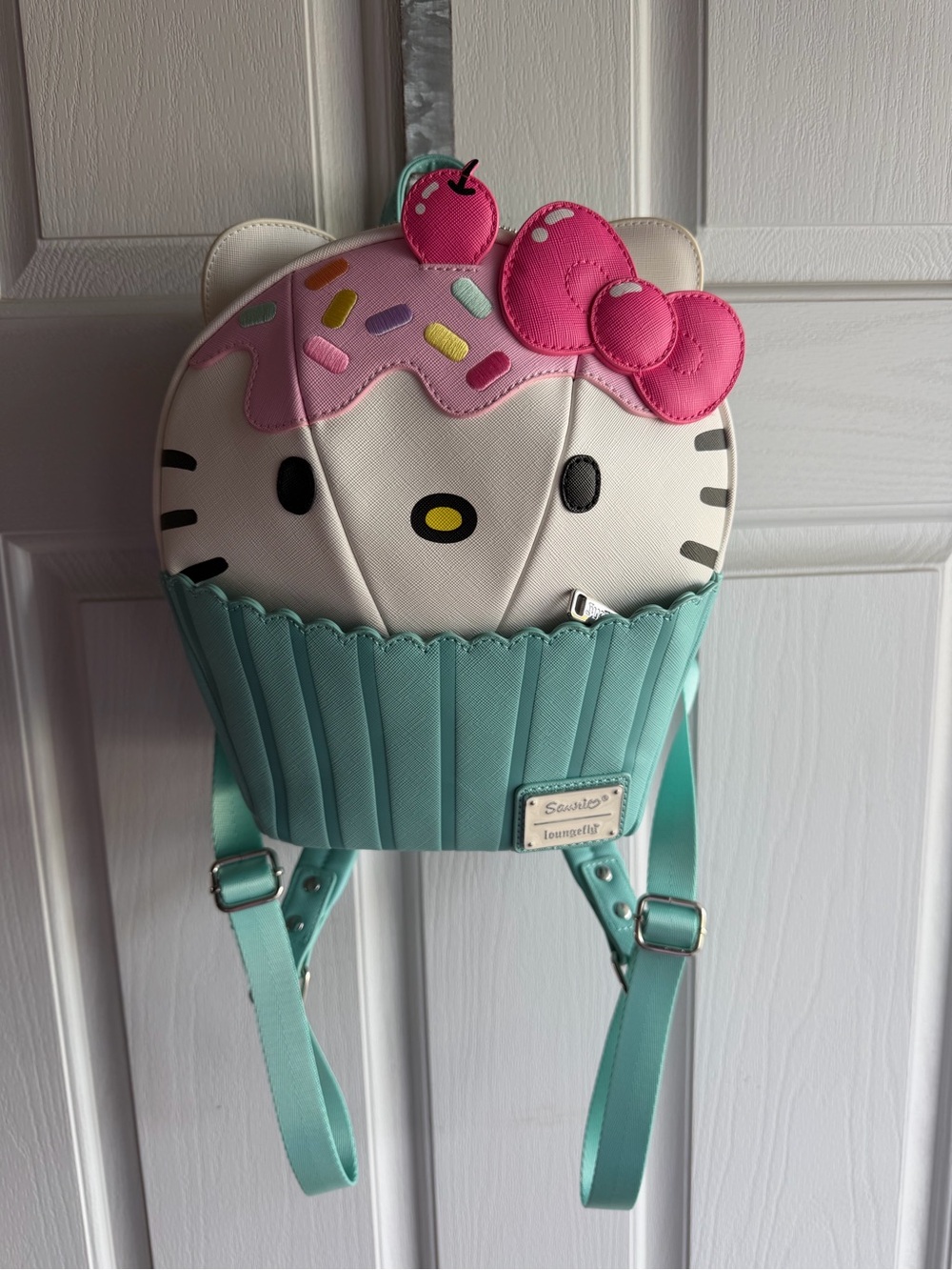 Loungefly Hello Kitty Mint & Pink Cupcake Backpack